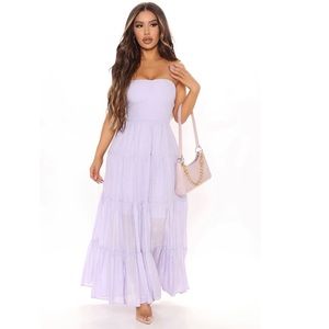 NWT Fashion Nova Penelope Maxi Dress - Lavender